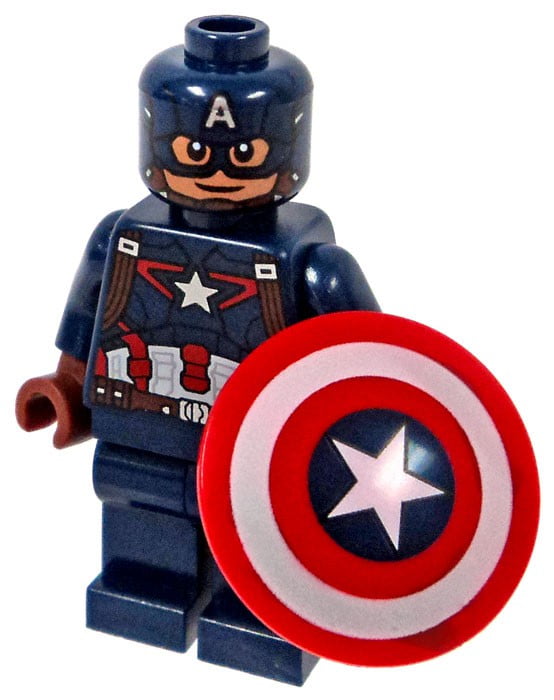 LEGO Marvel America: Civil War Captain America Minifigure (No Packaging) - Walmart.com