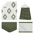 thumbnail image 2 of Sweet Jojo Designs Diamond Tuft Hunter Green Ivory Off White 4 Piece Crib Bedding Set, 2 of 6
