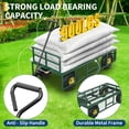 thumbnail image 4 of 900 lbs Steel Garden Dump Cart with Removable Sides, Convert to Flatbed, Heavy Duty Yard Cart with 180°Rotating Handle & 10" All Terrain Wheels, Utility Dump Wagon for Lawn Farm Backyard, 4 of 8