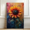 thumbnail image 4 of Sunflower Flower Canvas Wall Art 8x12 inches - Muted Neutral Rustic Floral Sunflower Flower Watercolor Artwork for Bedroom, 4 of 5