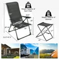 thumbnail image 7 of Patiojoy 4 PCS Outdoor Wicker Chaise Lounge Patio Lounge Chair Ottoman Set Camp Chairs w/7-Gear Adjustable Backrest Gray, 7 of 7