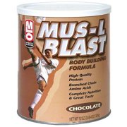MLO Sports Nutrition Mus-L Blast Chocolate Body Building Formula Protein Powder, 47 oz