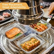 Treamon Aluminum Pans with Lids, Disposable Foil Tray with Lid, 5 x 4 50 Count