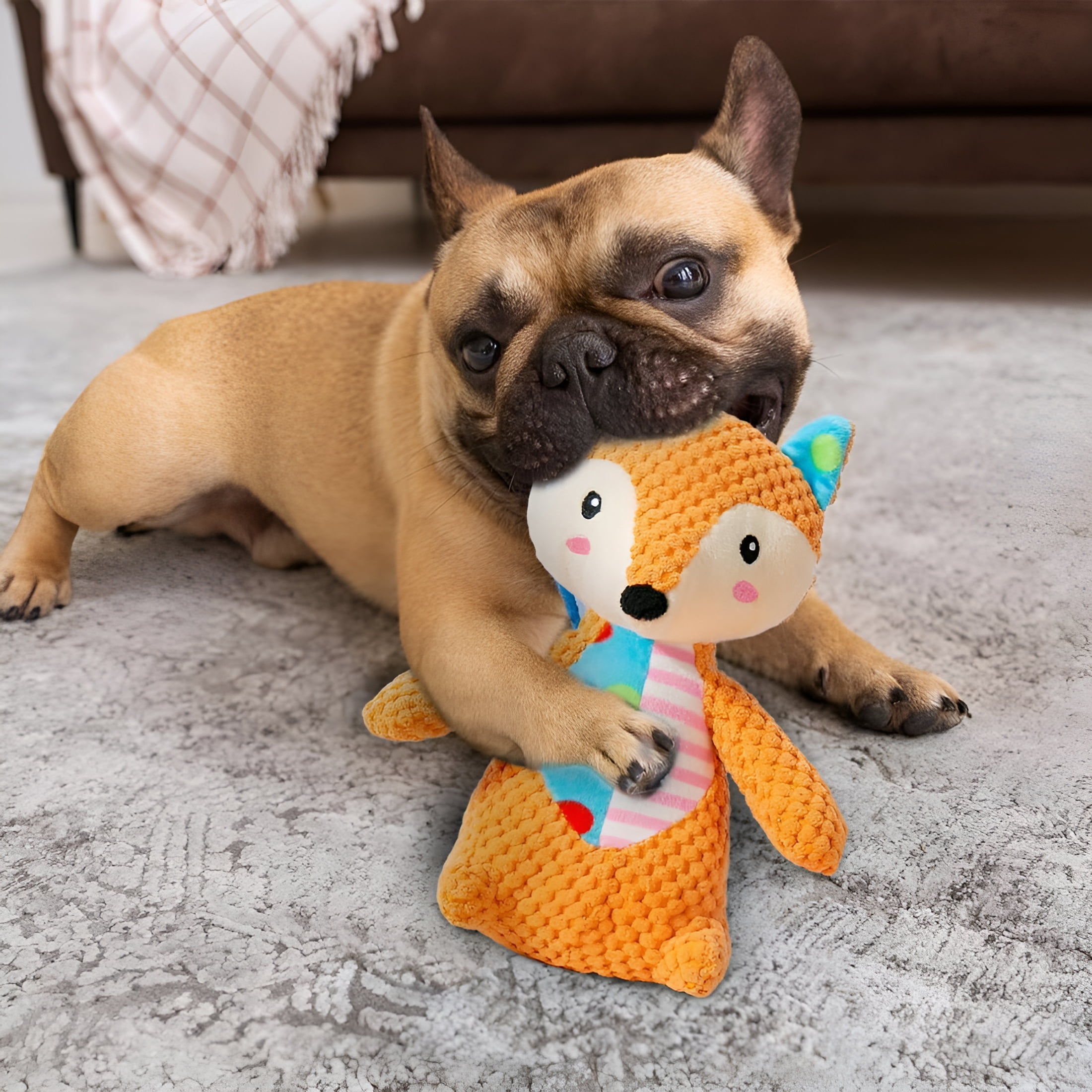 BESTSKY Upgraded Monkey Squeaky Plush Dog Toy-For Small/Med/Large Dogs Chewers&Fetch Lovers