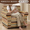 thumbnail image 4 of Chririnla 2 Piece Chair Covers for Living Room Armchair Sofa Covers with High Spandex for Pet, Geometric Sofa Chair Cover, 4 of 8