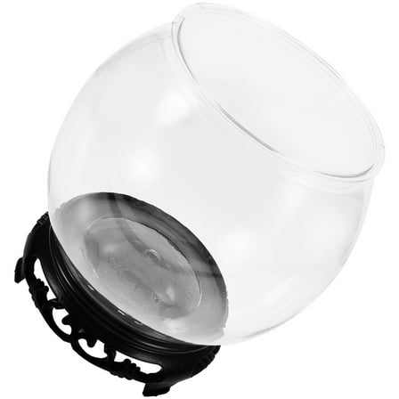 Topbathy 1 Set of Clear Fish Bowl Transparent Plastic Fish Bowl for Goldfish Modern Home Decor