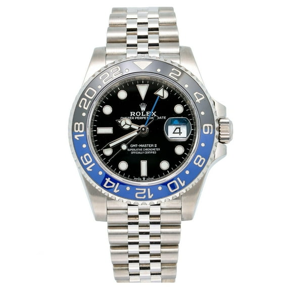 Pre-Owned Rolex GMT-Master II 126710BLNR 40MM Black Dial With Stainless Steel Jubilee Bracelet
