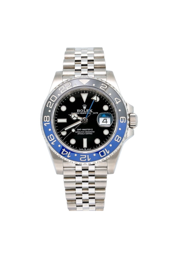 Pre-Owned Rolex GMT-Master II 126710BLNR 40MM Black Dial With Stainless Steel Jubilee Bracelet