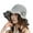 Grey, variant on rygai Hollow Out Breathable Faux Pearl Flower Decor Sun Hat Women Big Wave Brim Floppy Bucket Hat Fashion Accessories,Grey