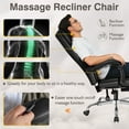 thumbnail image 4 of Furmax Reclining Computer Chair Ergonomic Executive Office Chair Height Adjustable Leather Chair With Armsrests,Black, 4 of 6