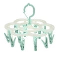 thumbnail image 2 of Iodue Rack Laundry Rack Strong Load Bearing 360 Rotation Foldable Anti Slip 16 Clips Clothes Drying Rack For Home Green, 2 of 4