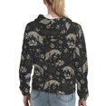 thumbnail image 7 of Salouo Vintage Moon with Plants and Fox Pattern Hoodie Sweatshirts for Women, Autumn Pullover Hoodie Workout Sweat Women's Long Sleeve Preppy Sweatshirts-XX-Large, 7 of 7