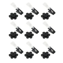 10 Sets Garden Banner Clips Flag Clamps Windproof Pole Stoppers Black