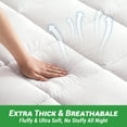 thumbnail image 2 of GOGREEN  Extra Thick Mattress Topper Twin XL Size, Breathable Pillow Top Mattress Pad Cover Down Alternative Overfilled Plush Soft bed Protector with 8-16 Inch Elastic Deep Pocket, 2 of 7