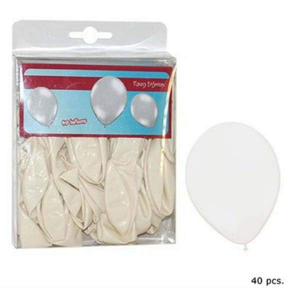 Balloon-Latex-Wht-10"-40 pcs