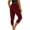 Red, variant on SNKSDGM Women's Plus Womens Sweatpants with Pockets Straight Leg Womens Summer Pants Petite Summer Women’S Solid Color Casual 3/4 Leggings for Daily Wear