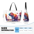 thumbnail image 4 of Daiia Watercolor Butterfly Guinea Pig Beach Travel Bag - Water-Resistant Beach Bag, Lightweight Tote with 7 Pockets for Women and Men - Gym,Pool,Camping,Reusable Grocery Bag, 4 of 7