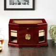 thumbnail image 5 of Chancellor Beveled Glass Cigar Humidor - High Gloss Mahogany Finish - Capacity: 300, 5 of 6
