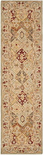 Beige Safavieh Anatolia Collection AN530A Handmade Traditional Oriental Premium Wool Runner 2'3 x 8' Multi