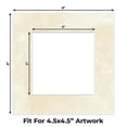 thumbnail image 2 of Earthen Off White Picture Frame Mat for 8x8 Frames - Fits 5x5 Photos - 50 Mats, 2 of 7
