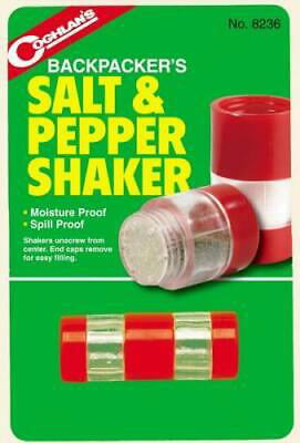Coghlan's Backpacker's Salt & Pepper Shaker Compact Sturdy Spill Moisture Proof 
