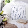 thumbnail image 3 of 18x18 Pillow Covers Set of 2, Navy Blue Branches Throw Pillow Covers Decorative Couch Cushion Case, Modern Abstract Art Forest Silhouettes Microfiber Square Pillowcases for Bedroom Car Living Room, 3 of 7