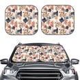 thumbnail image 2 of Windshield Sun Shade, Watercolor Plants Foldable Car Sun Shade Windshield For Front, 2 Pieces, 2 of 4