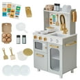 thumbnail image 5 of Teamson Kids Little Chef Memphis Play Kitchen with 16 Accessories, Gray/Gold, 5 of 13