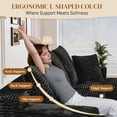 thumbnail image 5 of Aukfa 107" Cloud Sectional Boneless Couch Oversized Modular L-Shaped Sofa for Living Room, Right Chaise, Corduroy, Black, 5 of 9