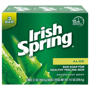 (4 pack) (4 pack) Irish Spring Aloe Vera Bar Soap, 3.7 Ounce, 3 Bar Pack