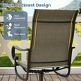 thumbnail image 6 of Vicllax 7-Piece Outdoor Patio Dining Set Metal Swivel Chairs & Round Steel Table with Umbrella Hole, 6 of 11
