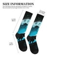 thumbnail image 4 of Pofeuu Blue Full Moon Wolf Print Compression Socks for Women & Men Circulation - Best Support for Nurses,Running,Athletic,Sports, 4 of 7