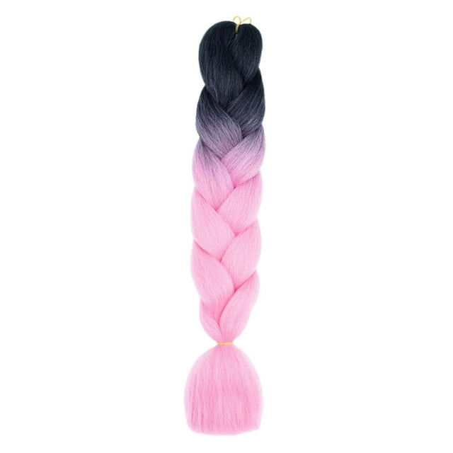Pelo trenzado Jumbo, torcida, extensión portátil DIY de 23,62 pulgadas, sintética ombre para fiesta, boda, rendimiento B4
