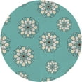 thumbnail image 1 of Ahgly Company Indoor Round Patterned Tiffany Blue Novelty Area Rugs, 4' Round, 1 of 6
