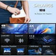 thumbnail image 3 of Salange Proyector Inteligente LCD Display Nativo de 1080p con WiFi y Bluetooth, Tecla Automática, con Altavoz, Soporte de Audio Oficial Dolby, Soporte HDR para Cine en Casa, 3 of 9
