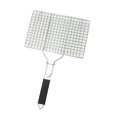 thumbnail image 3 of Cesta de parrilla plegable, cesta de parrilla de pescado de acero inoxidable, accesorios de barbacoa de picnic portátiles, red de parrilla para carne L, 3 of 8
