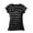 A-Black47, variant on Jamsmile Women Tshirts WomenV‑Neck Striped Print T‑Shirts Short Sleeve Slim Casual Basic Tee Shirts Tops