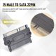 thumbnail image 5 of Adaptador Convertidor SATA 22P 7 + 15 Macho una 22Pin Hembra, 5 of 5