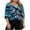 Blue-Leaf, variant on Summer Clothes Set for Women with Pockets Linen 2 Piece Outfits Short Sleeve Button Up Shirt and Shorts (XL, Black)