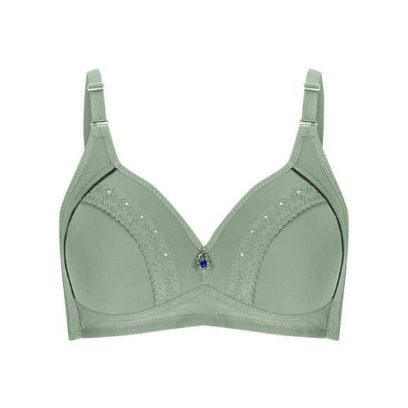 SDNall Womans Embroidered Glossy Comfortable Breathable Bra Underwear No Rims