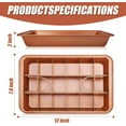 thumbnail image 7 of Baking Grid Carbon Steel Brownie Pan with Dividers, Nonstick Rectangular Baking Tool for Pre-Sliced Brownies, Send Goods from Local Warehouse​​, 7 of 7