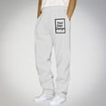 thumbnail image 4 of Coorders Men's Sweatpants with Pockets, Elastic Waist Men's Lounge Pants,Big Mens White,Size XL, 4 of 6