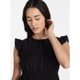 thumbnail image 5 of Time and Tru Women's Sleeveless Smocked Femme Top, Sizes XS-XXXL, 5 of 6