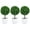 Green, variant on Monyance Imitation Green Plant Artificial Boxwood Topiary Tree Potted Plants - Set of 3(9.06X4.72X4.72Inches)