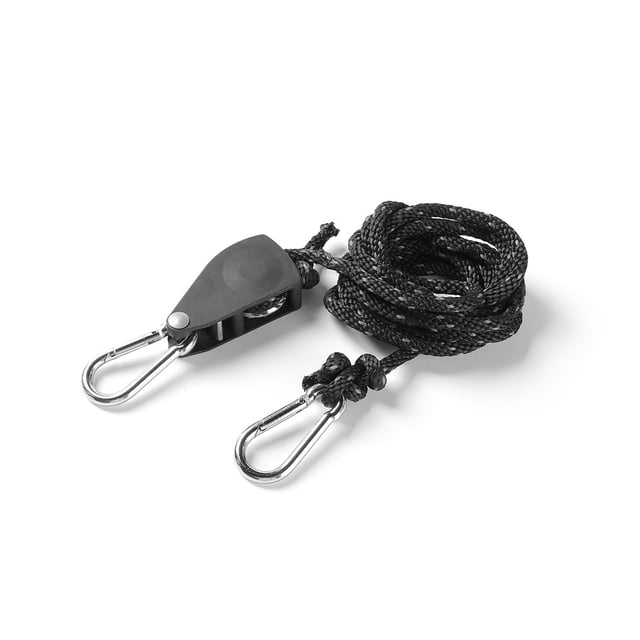 Toystoory Polea Cuerda de trinquetes de metal Toldo portátil Correa de amarre Colgador ajustable de alta resistencia Almacén al aire libre carpas