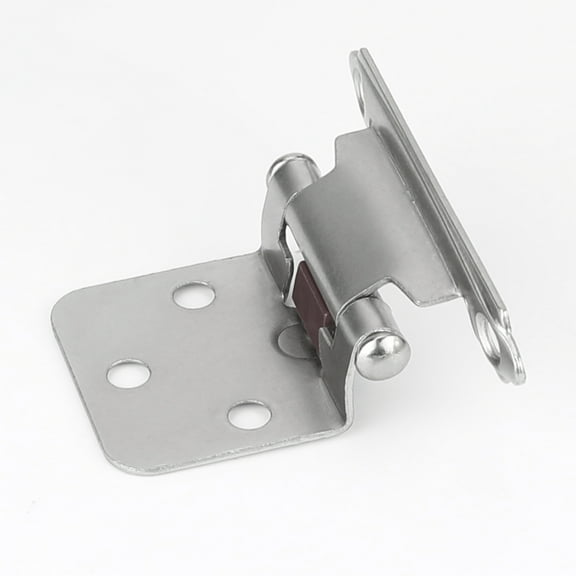 Homdiy 12 Units Brushed Nickel Cabinet Hinge Self Closing Overlay Kitchen Cabinet Hinges