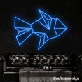 thumbnail image 2 of Craftnamesign Fish Geometric Neon Sign for Bedroom Fish Shop Aquarium Wall Art, 2 of 4