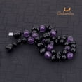 thumbnail image 3 of Amberalia knotted Baltic Amber Necklace with Amethyst, GIA Certificated - for natural remedies - Boost immune System - Cherry-Amethyst 12.5”, 3 of 7