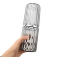 thumbnail image 3 of WEUVEB Toiletry Essentials 1Pack Modern Toothbrush Case Portable Box Dark Grey PET ABS Compact Organization, 3 of 7