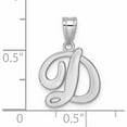 thumbnail image 3 of 14K White Gold 14Kw Script Letter D Initial Pendant (14.95 X 13.11) Made In United States -Jewelry By Sweet Pea, 3 of 6